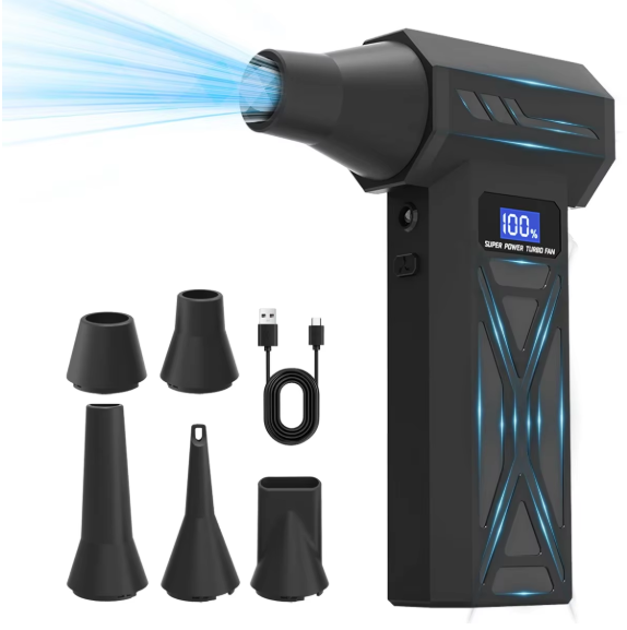 P70 Air Blower 110000RPM Turbo Jet Cordless Compressed Air Duster with LED & Battery Display