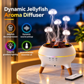 Jellyfish Diffuser Humidifier with Music Rhythm Mist, 250ml Cool Mist Ultrasonic Aromatherapy Humidifier with 7 LED Colors, Remote Control & Timer for Desk, Bedroom, Nursery